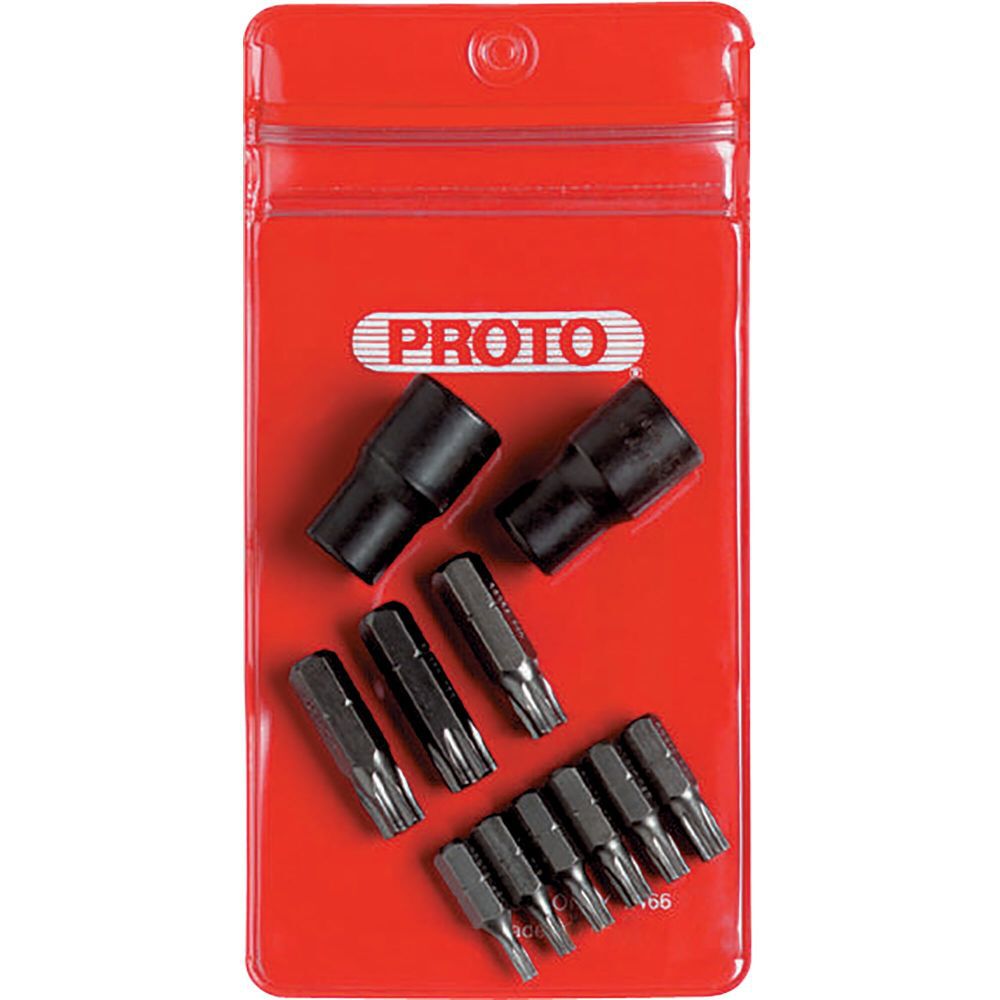 11 Piece 1/4 in and 3/8 in Drive Torx Bit Set J5239P