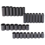 1/2 in Drive Impact Socket 6 Point Set 30pc J74306