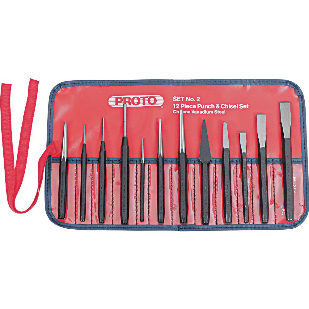 12 Piece Steel Punch & Chisel Set J2