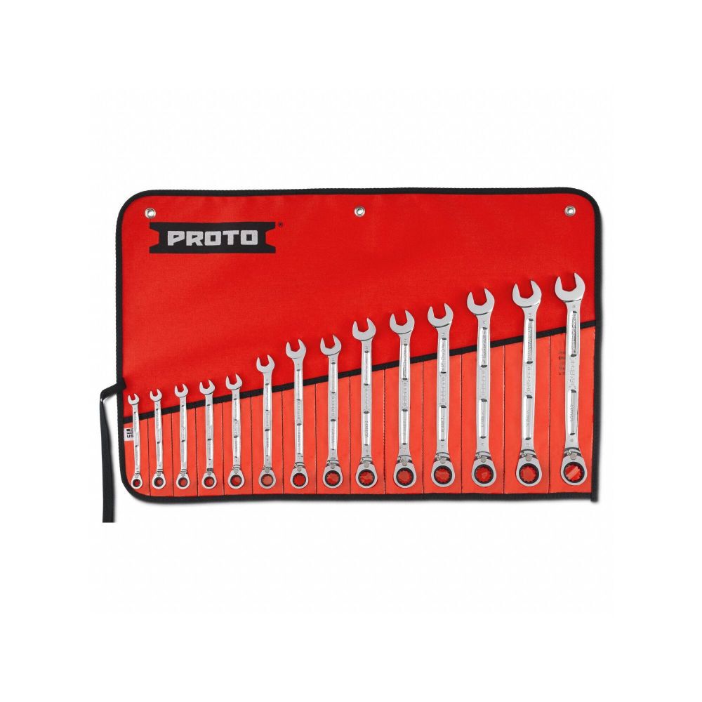 14 Piece Metric Rathcheting Combo Wrench Set JSCVM-14SB