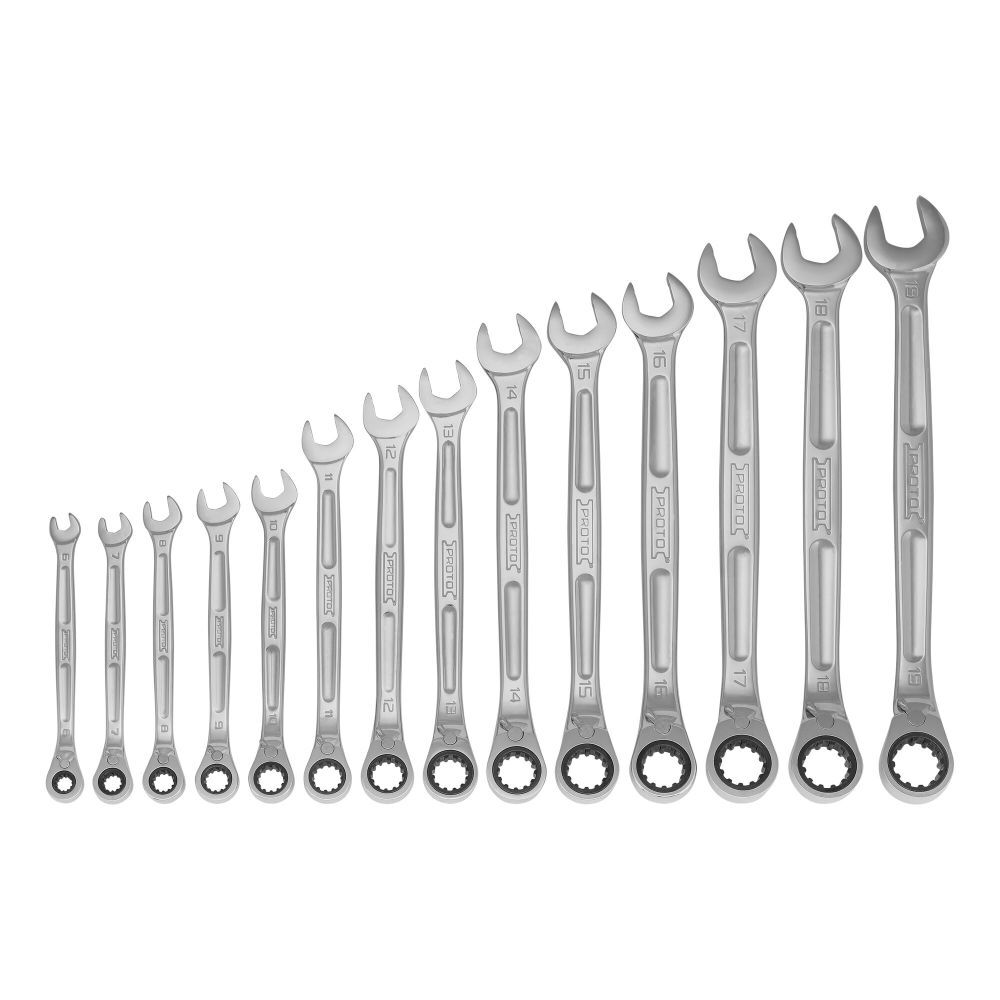 14 Piece Metric Rathcheting Combo Wrench Set JSCVM-14SB