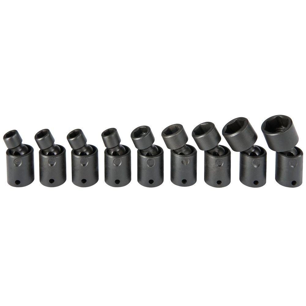 1/4in Drive 12pt Metric Universal Socket Set 9pc J62133M