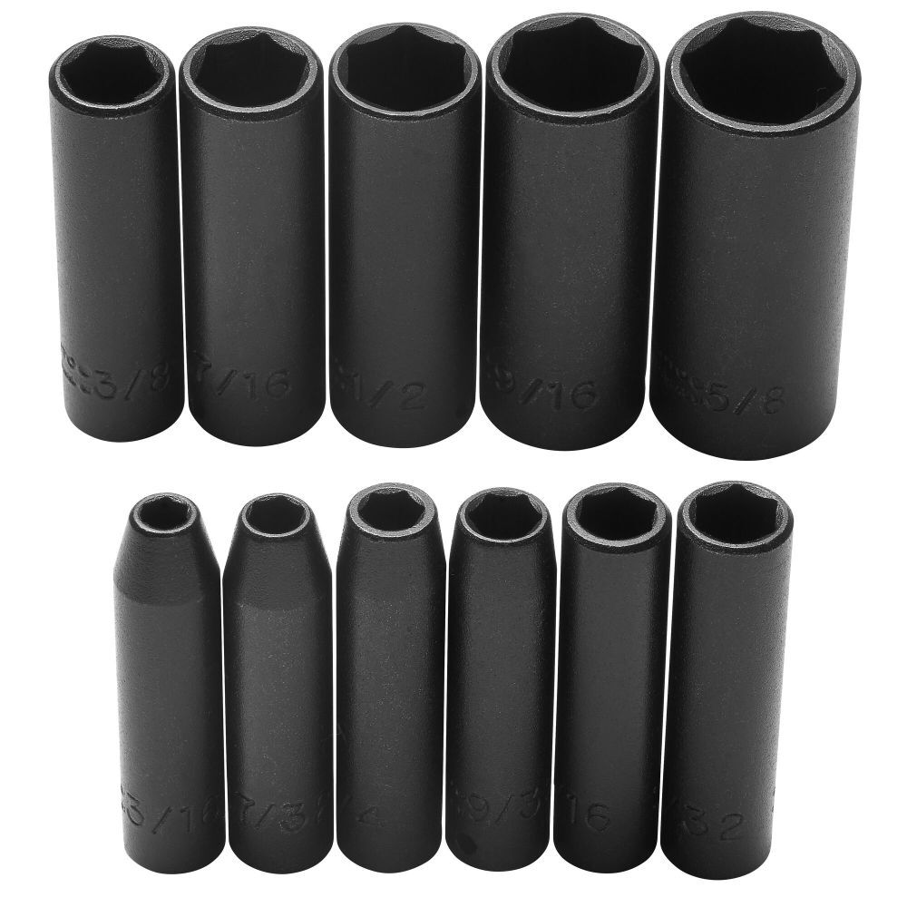 1/4in Drive 6pt Deep Impact Socket 11pc J69116