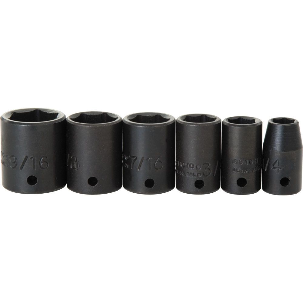 1/4in Drive 6pt Impact Socket Set 6pc J69102