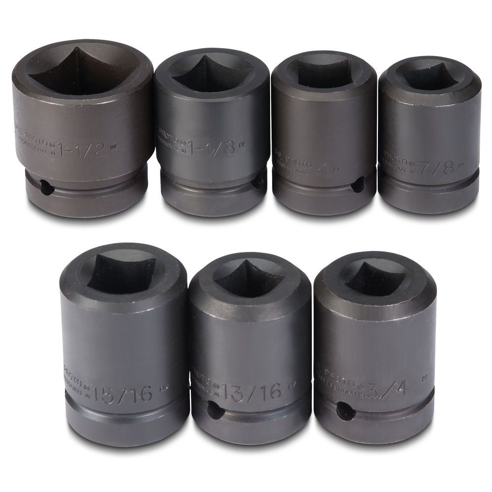 1in Drive 4pt Impact Socket Set 7pc J1001SS