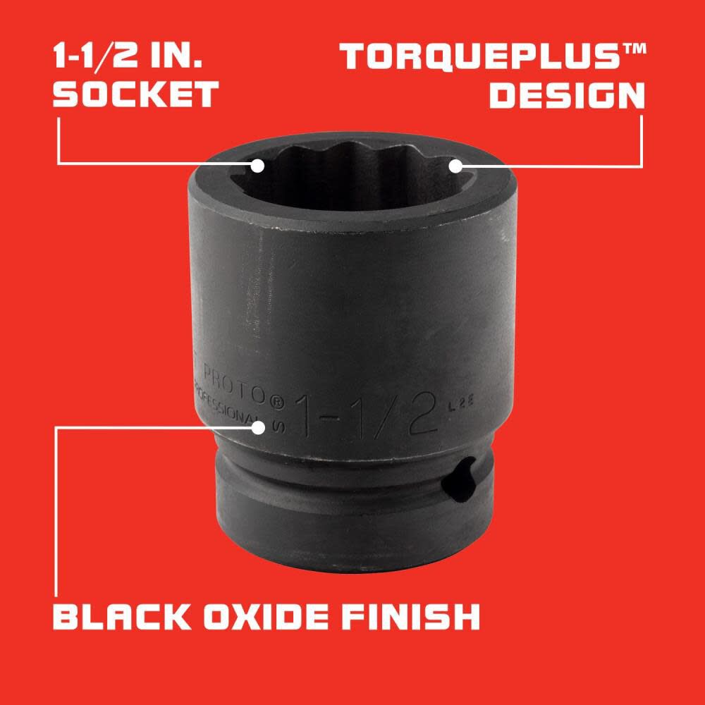 1in Drive Impact Socket 1-1/2in - 12 Point J10024T