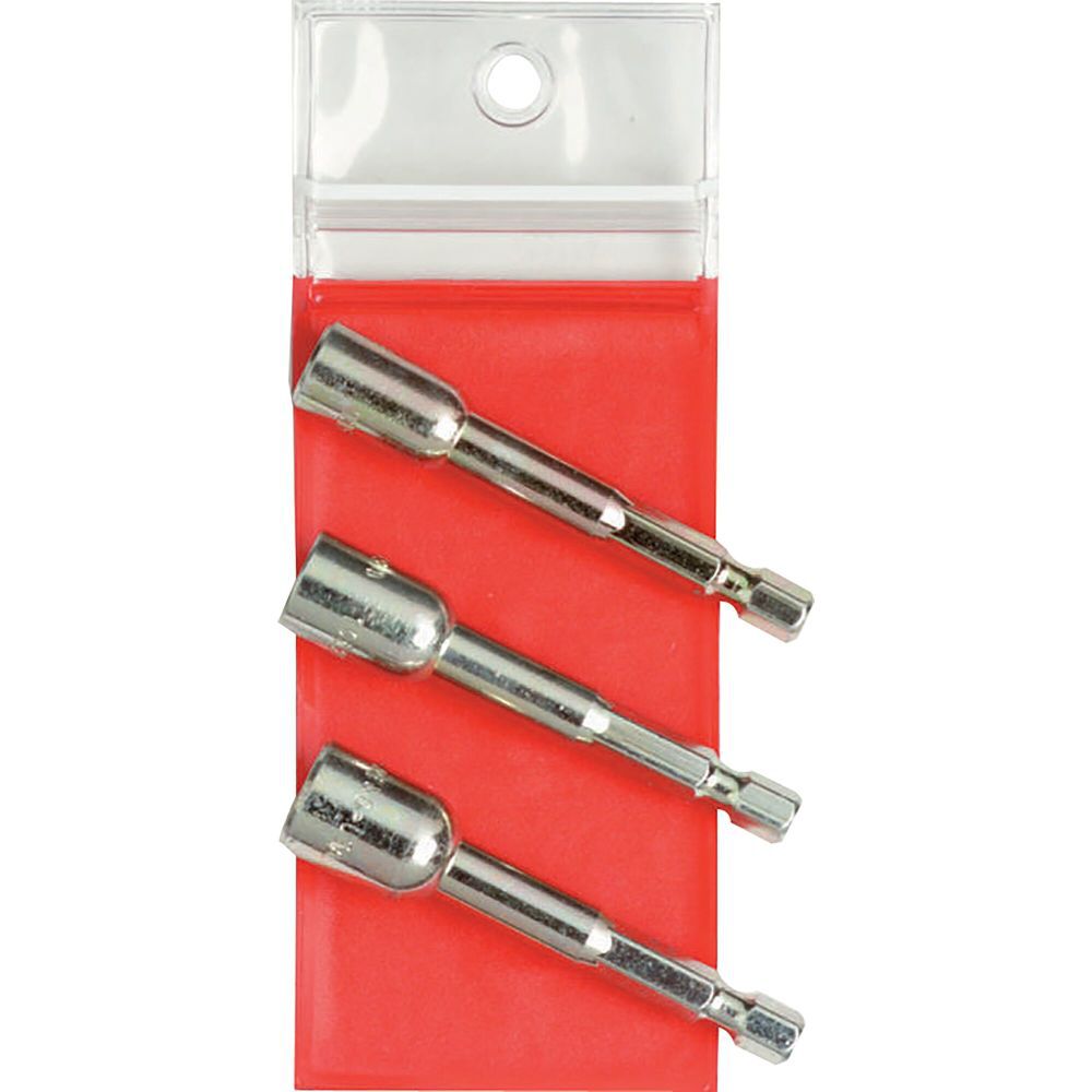 3 Piece Nut Setter Set 1/4 in Hex Shank J61909HS