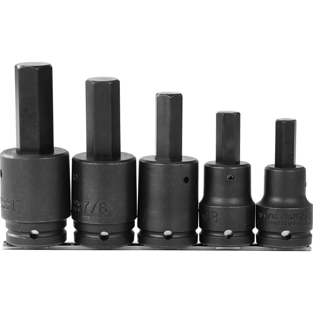 3/4 in Drive 5 Piece Impact HEX BIT Set J07595