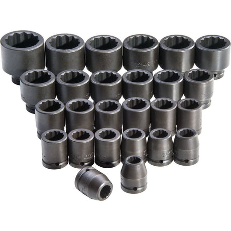 3/4in Drive 12pt Metric Impact Socket Set 26pc J72106M