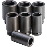 3/4in Drive 6pt Deep Metric Impact Socket Set 7pc J72102M