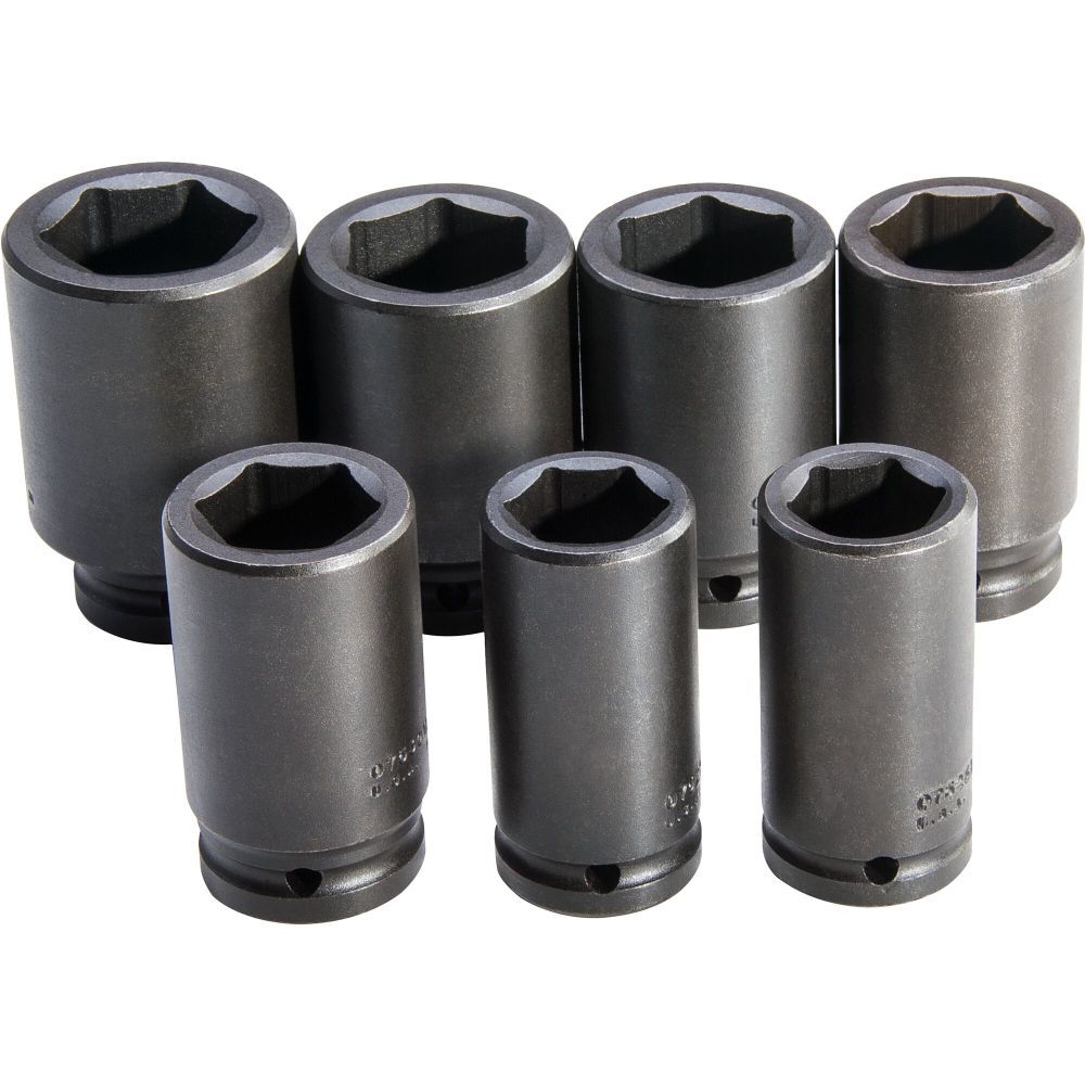 3/4in Drive 6pt Deep Metric Impact Socket Set 7pc J72102M