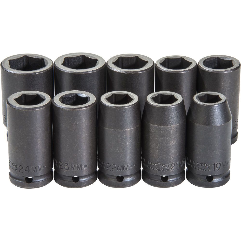 3/4in Drive 6pt Impact Socket Set 10pc J72100M