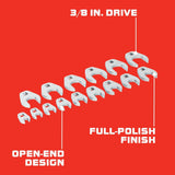3/8 in Drive Crowfoot Wrench Set 15pc J49003CF