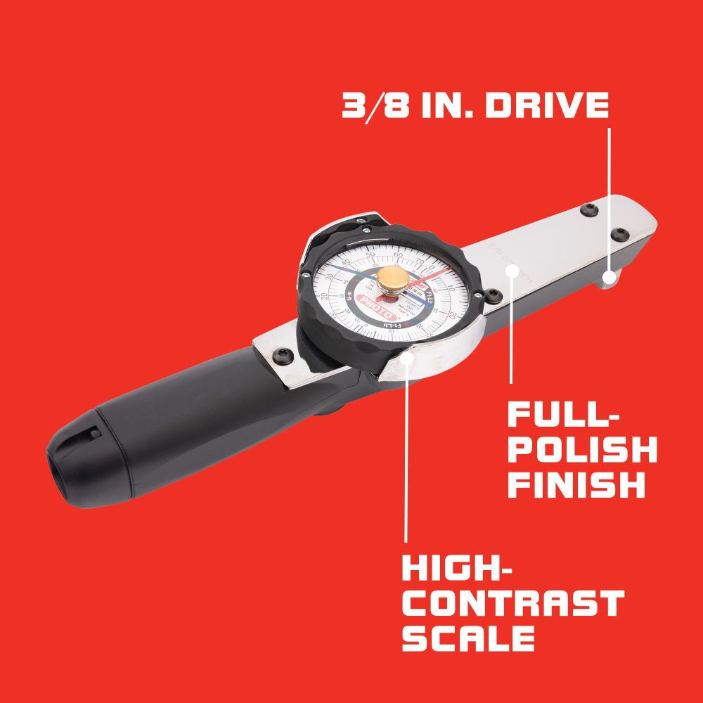 3/8 in Drive Dial Torque Wrench 14-70 Nm, 10-50 ft-lbs J6113NMF