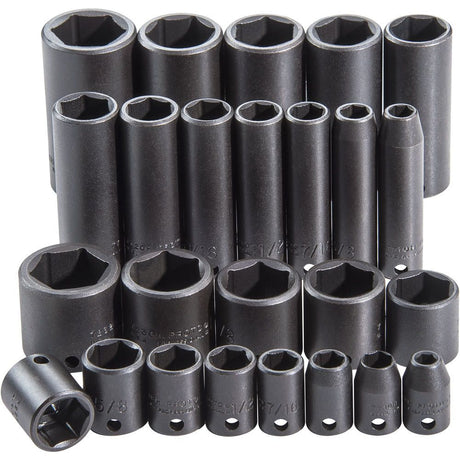 3/8in Drive 6pt Impact Socket Set 25pc J72125