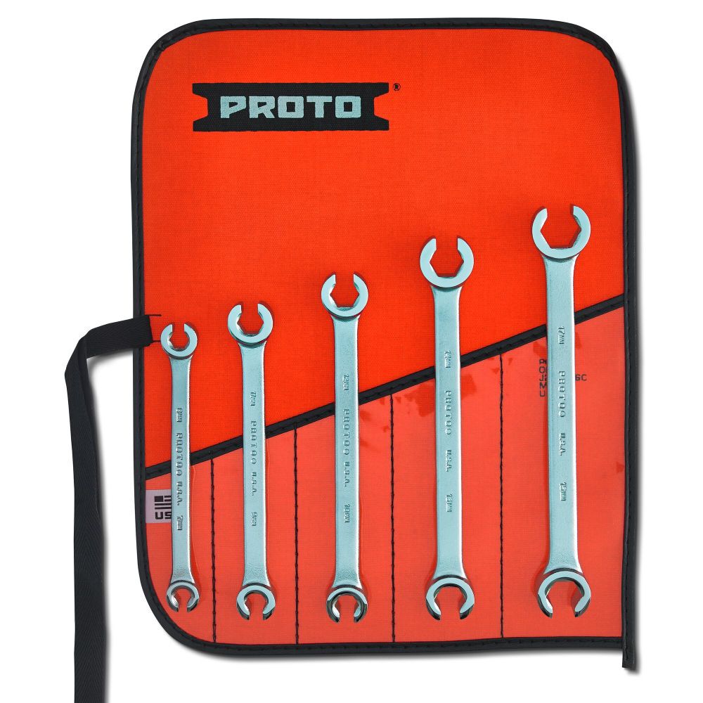 5 Piece Metric Double End Flare Nut Wrench Set 6 Point J3700M