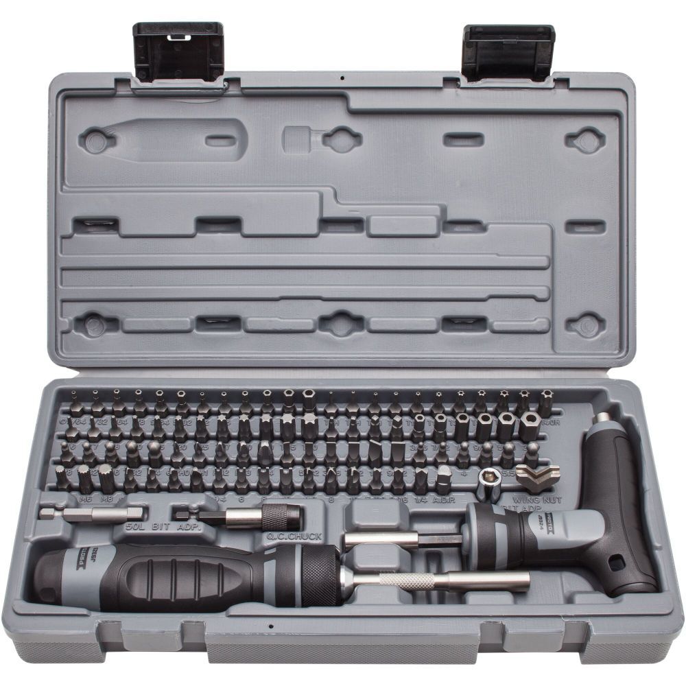 91 Piece Multibit Set with Ratcheting Screwdriver and T-Handle J61390