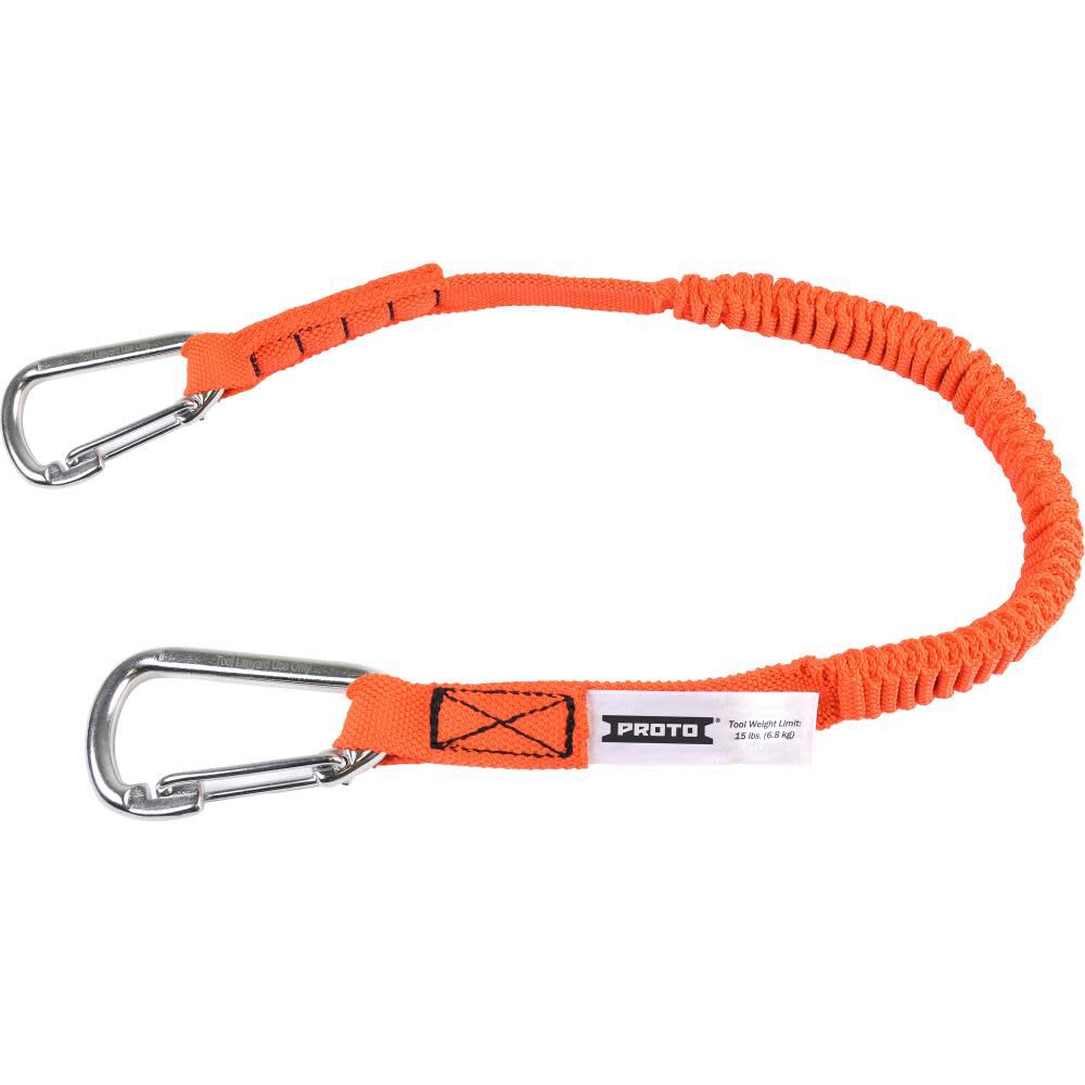 Elastic Lanyard With 2 Stainless Steel Carabiners - 15 lb. JLAN15LBDSS