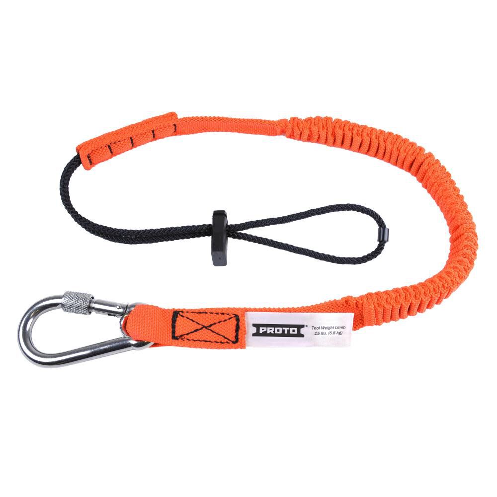 Elastic Lanyard With Screw Gate Carabiner - 15 lb. JLAN15LBSSRP