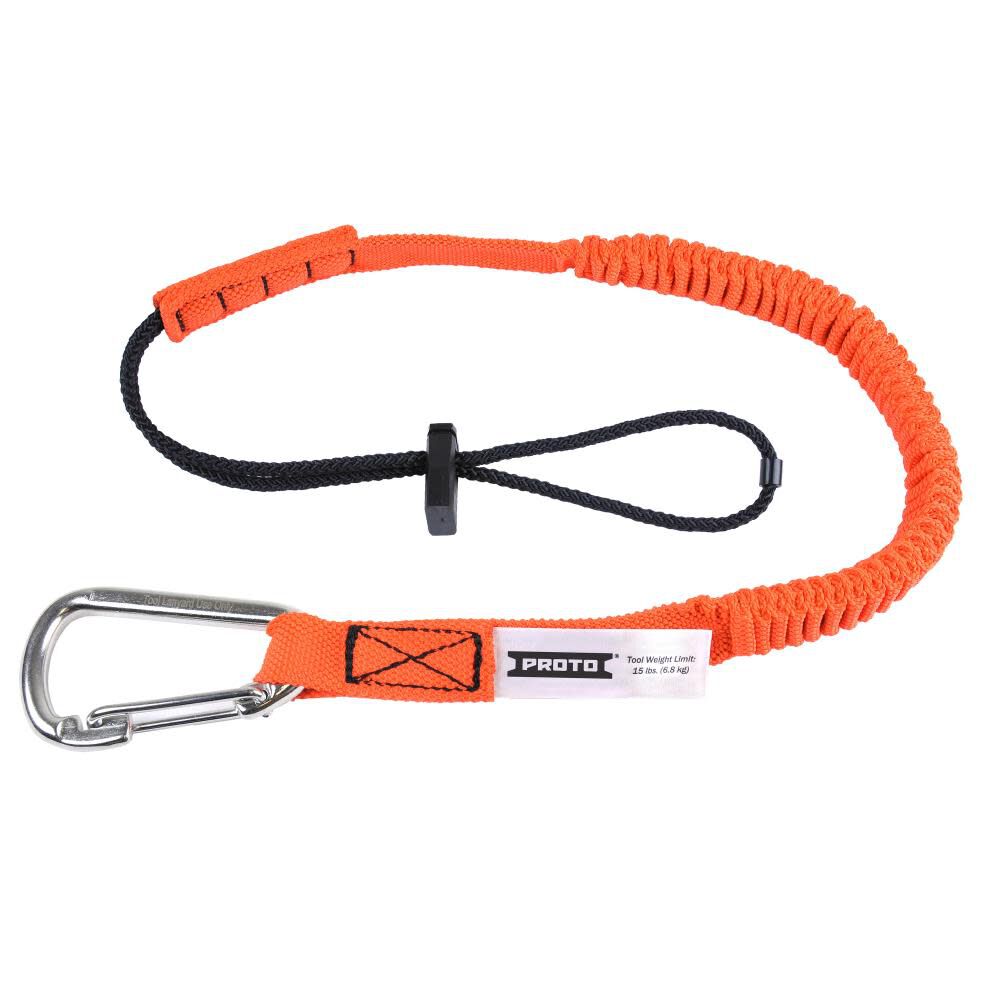 Elastic Lanyard With Stainless Steel Carabiner - 15 lb. JLAN15LBSSCAR