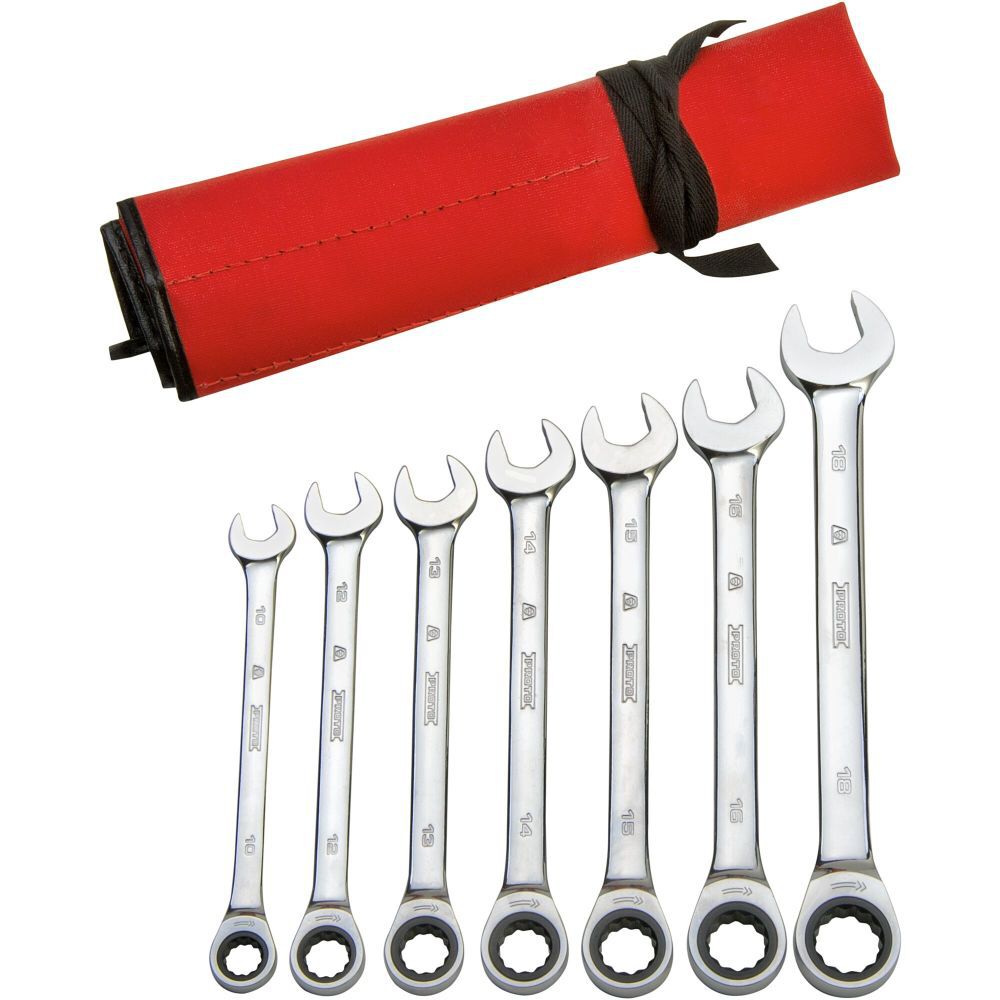 Metric Ratcheting Wrench Set 12 Point 7pc JSCRMT-7S