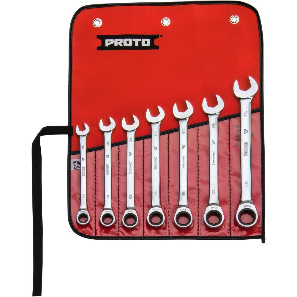 Metric Ratcheting Wrench Set 12 Point 7pc JSCRMT-7S