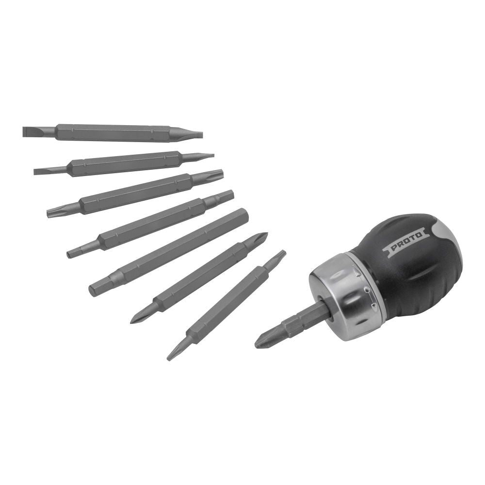 PROTO Ratcheting Stubby Screwdriver Set J9325