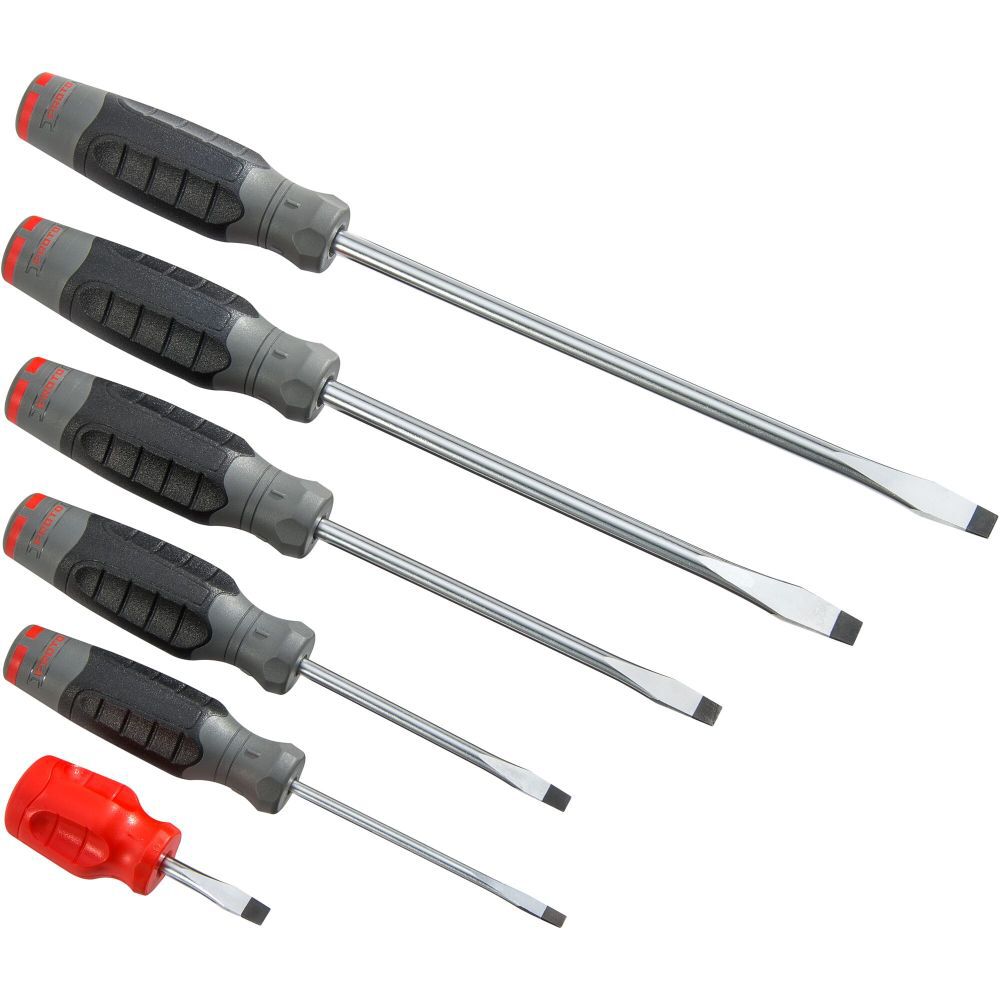 Round Flat Blade Screwdriver Set 6pc J1206SRFF