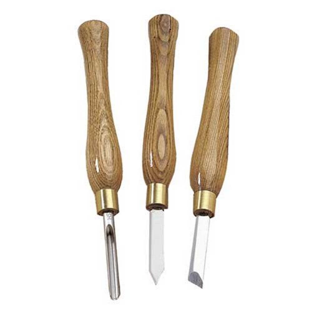 3 Piece Carbide Tipped Pen Turning Lathe Chisel Set LCPM3CAR