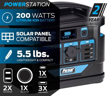 200 Watt Lithium Ion Portable Power Station PPS200