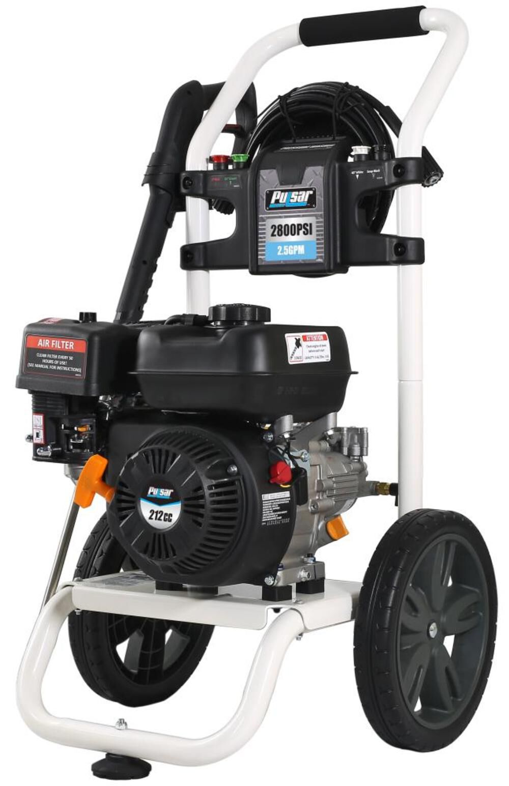 2800 Max PSI Gas-Powered Pressure Washer with Quick Connect Nozzles and Siphoning Tube W2800H