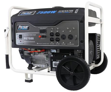 PG7500 7500W Peak 6000W Rated Portable Gas-Powered Generator with Electric Start PG7500