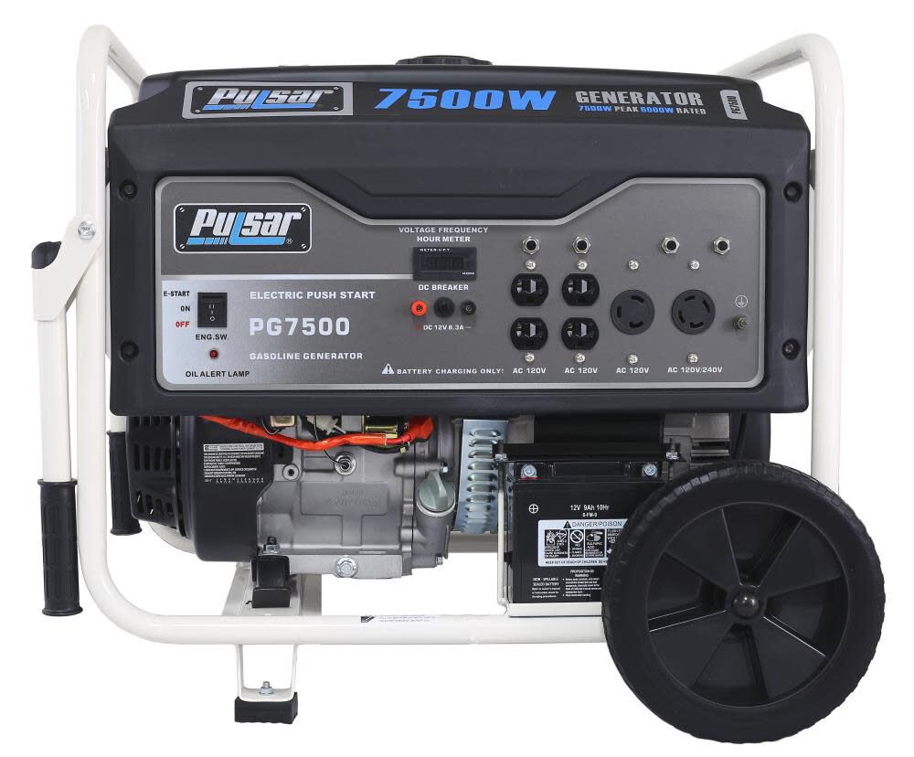 PG7500 7500W Peak 6000W Rated Portable Gas-Powered Generator with Electric Start PG7500