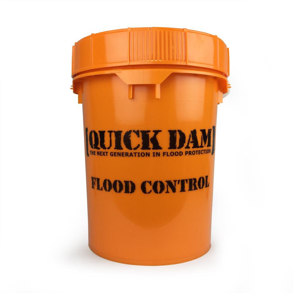 Grab and Go Flood Kit Includes 10- 5ft Flood Barriers in Bucket QDGG5-10