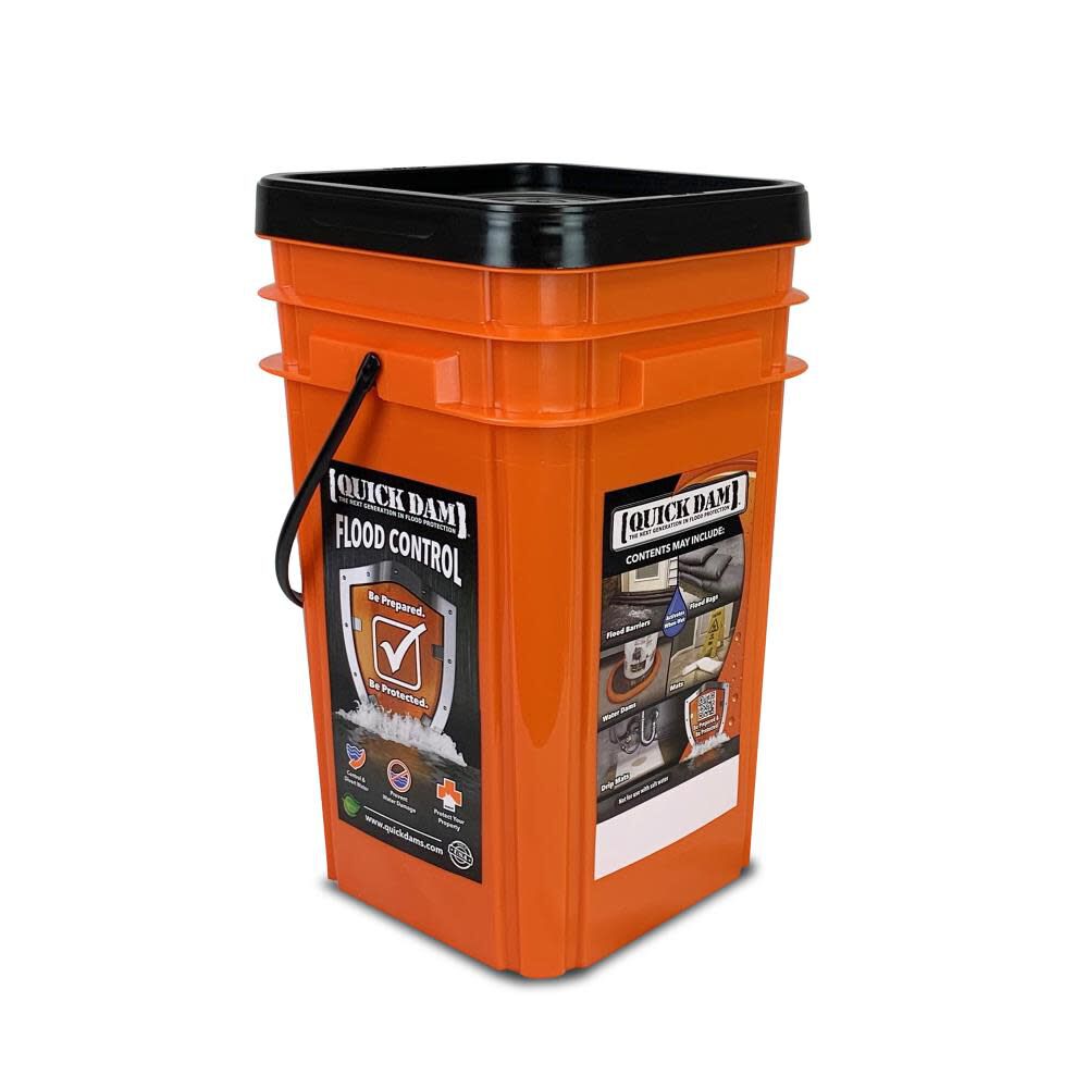 Grab and Go Flood Kit Includes 20 2 ft Flood Bags in Bucket QDGGFB-20