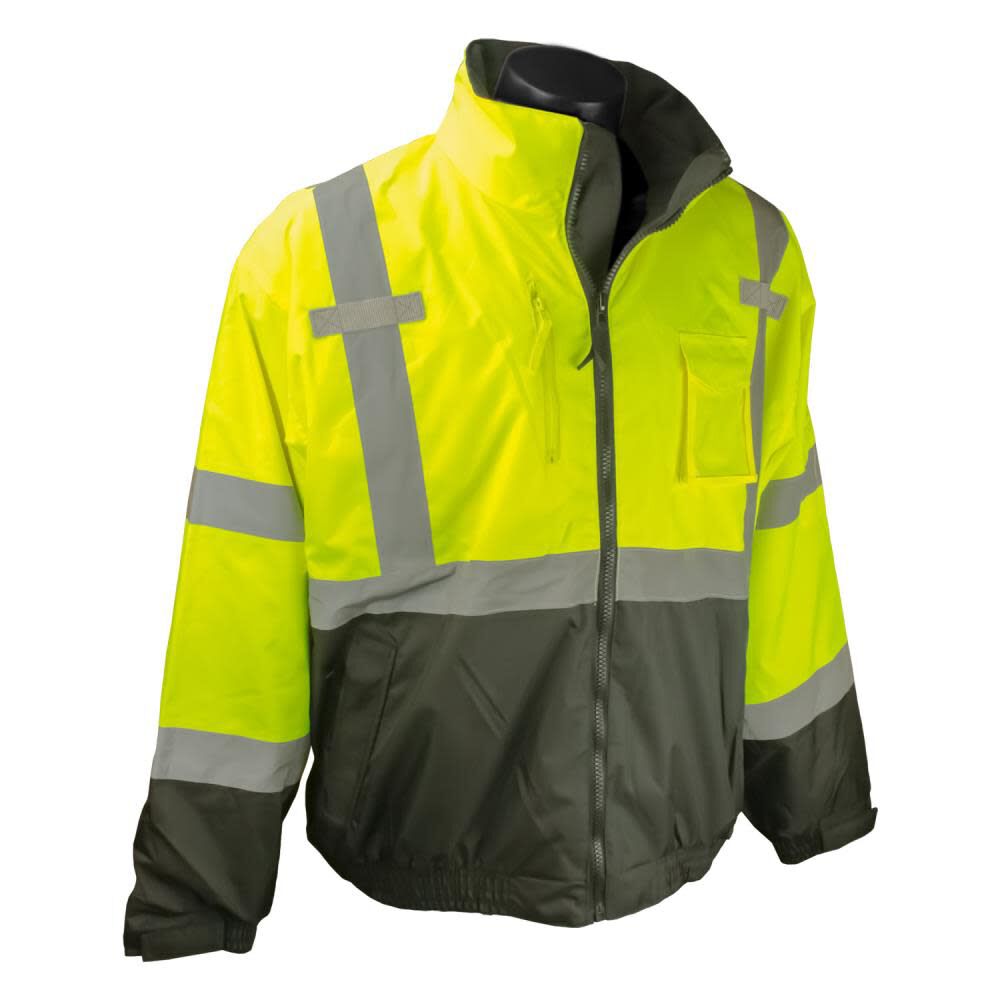 3-in-1 Deluxe Hi-Viz Bomber Jacket SJ210B-3ZGS-M