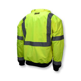 Class 3 Two in One High Visibility Bomber Safety Jacket Green Black Bottom 3X SJ110B-3ZGS-3X