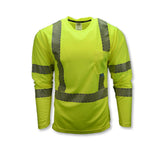 Cooling & Wicking Long Sleeve T Shirt Class 3 Hi Viz Green XL ST31-3PGS-XL