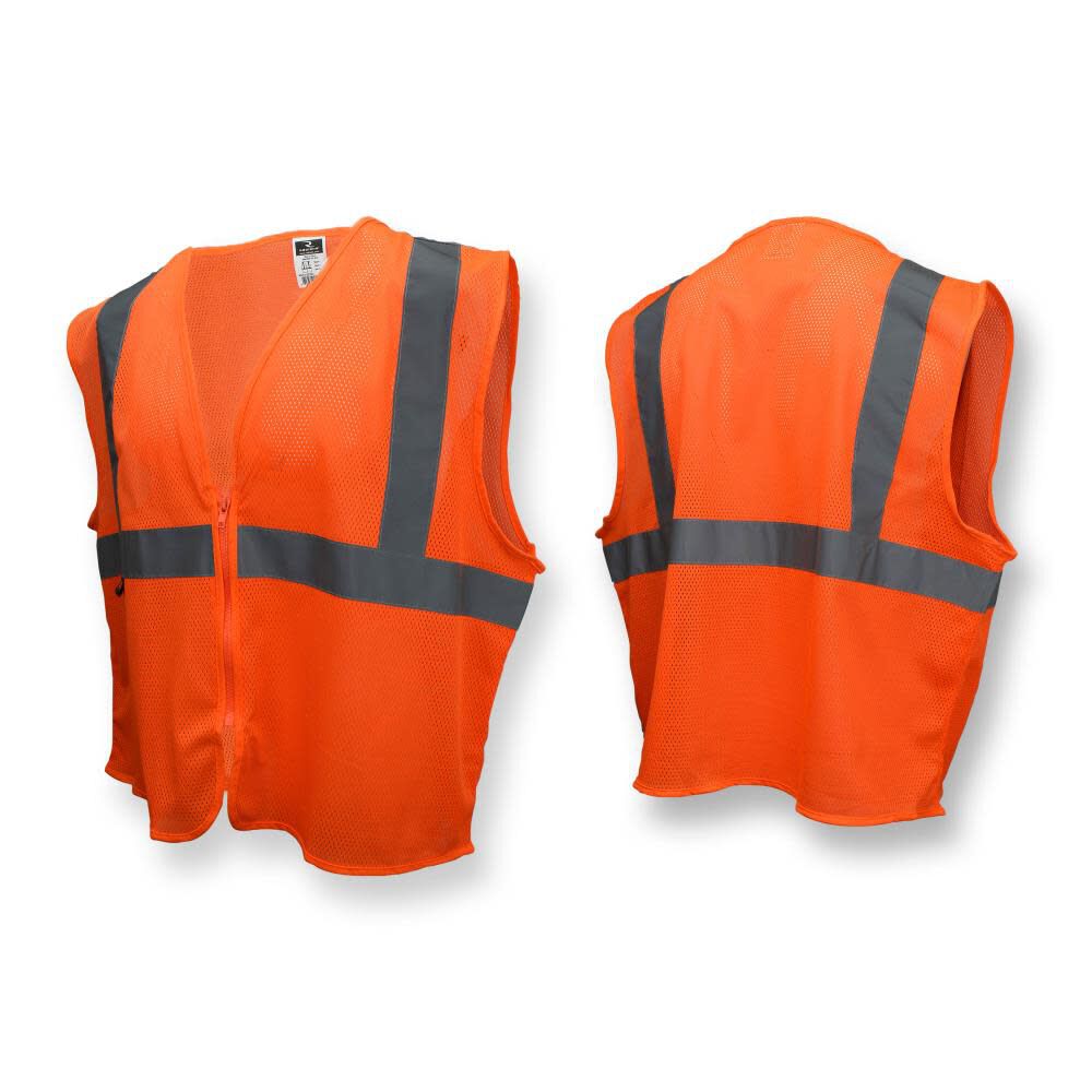 Economy Type R Class 2 Safety Vest Hi Viz Orange SVE1-2ZOM-R002