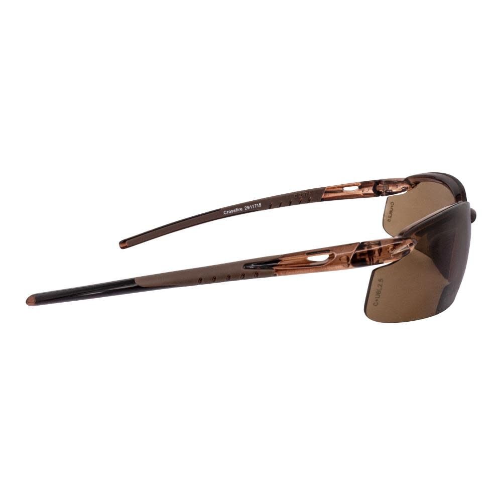 ES5 Bifocal Safety Eyewear Crystal Brown Frame HD Brown Lens 1.5 Diopter 2911715