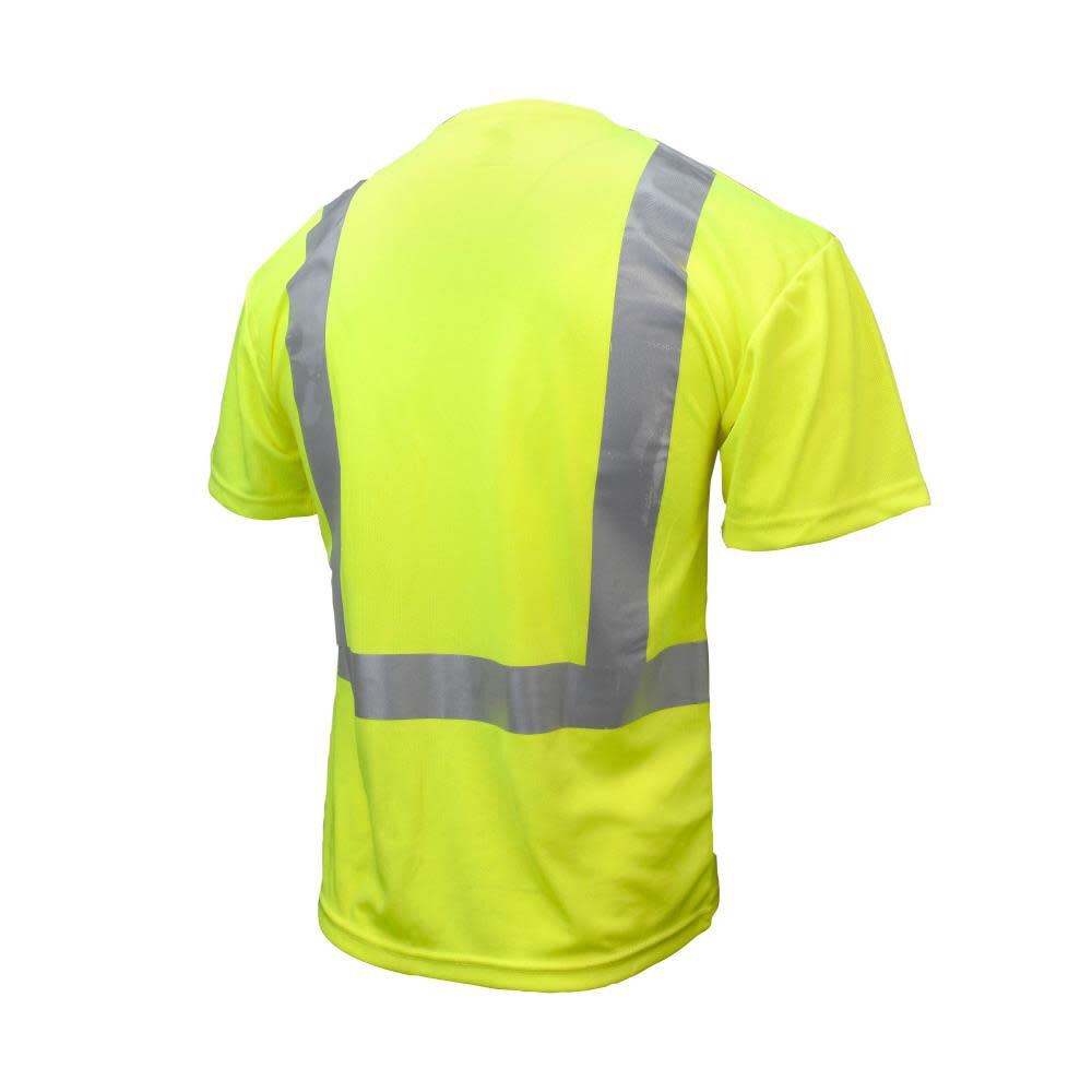 High Visibility Safety T-Shirt with Max-Dri Green ST11-2PGS-R002