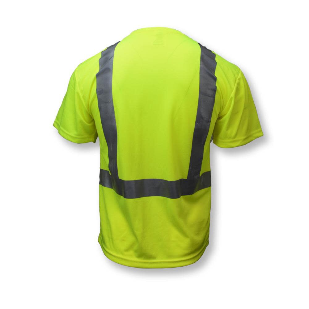 High Visibility Safety T-Shirt with Max-Dri Green ST11-2PGS-R002