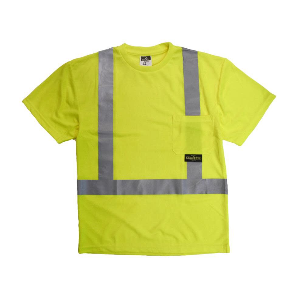 High Visibility Safety T-Shirt with Max-Dri Green ST11-2PGS-R002