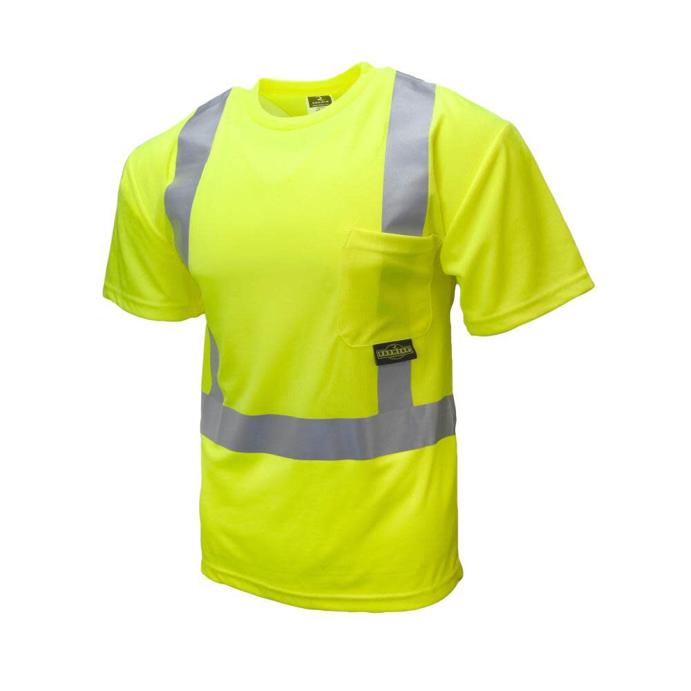 High Visibility Safety T-Shirt with Max-Dri Green ST11-2PGS-R002