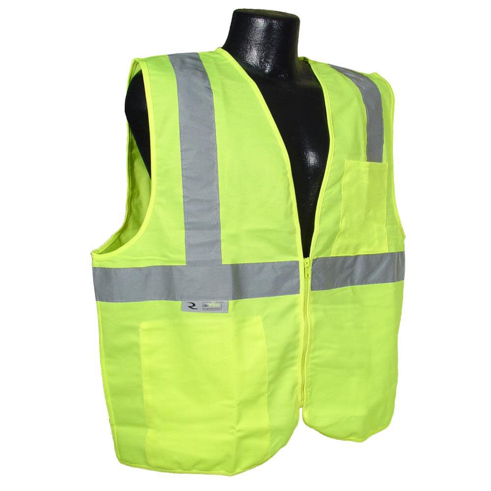 Solid Economy Type R Class 2 Safety Vest with Zipper SV2ZGSR002