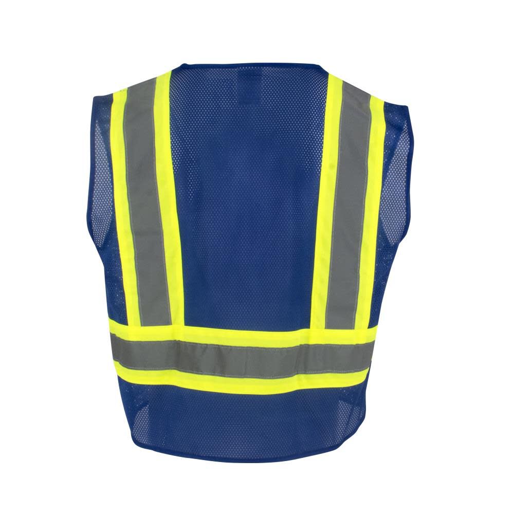 SV22-1 Economy Type O Class 1 Two Tone Safety Vest, Blue, 5X-Large SV22-1ZBLM-5X