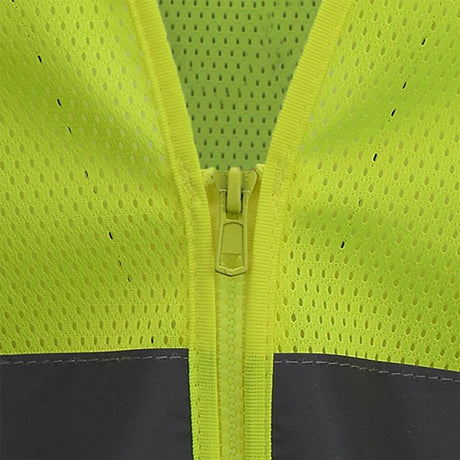 SV2Z Economy Type R Class 2 Mesh Safety Vest with Zipper Hi-Vis Green Small SV2ZGMS