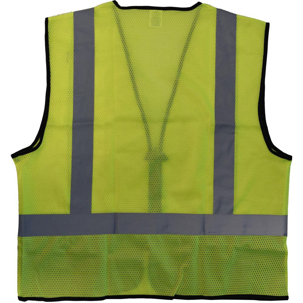 SV3B Black Bottom Economy Mesh Safety Vest, Green/Black, Large SV3B-2ZGM-L