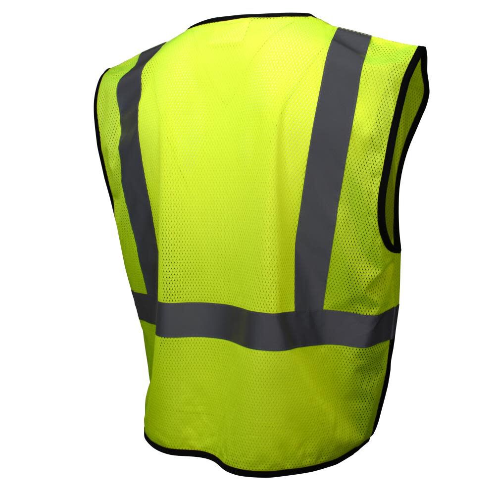 SV3B Black Bottom Economy Mesh Safety Vest, Green/Black, X-Large SV3B-2ZGM-XL