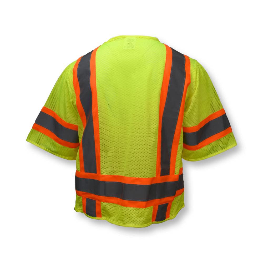 SV63 Two Tone Surveyor Type R Class 3 Two Tone Safety Vest, Green, Medium SV63GM
